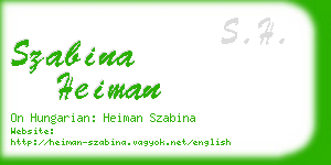 szabina heiman business card